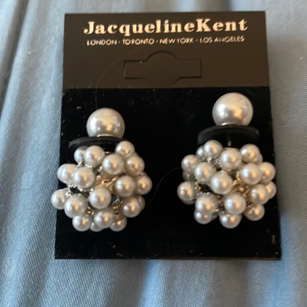 #020 Jacqueline Kent seed pearl Earrings